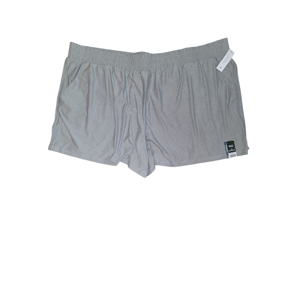 Athletic Works Womens 3X Plus‎ Buttercore Short Light Grey Heather NWT